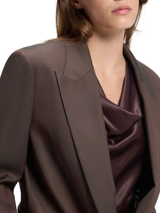 Boss Γυναικείο Σακάκι Dark Brown
