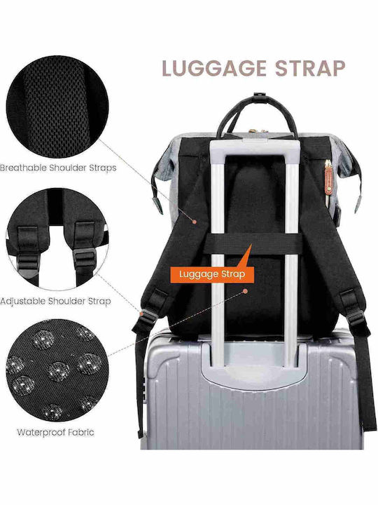 Schwarze Damen Tasche aus Stoff zum Tragen als Rucksack oder Schultertasche