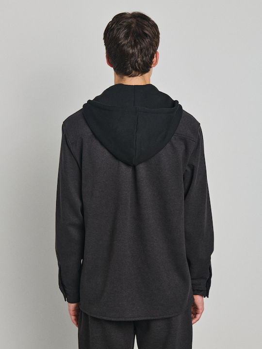 Justin Overshirt Gri cu Mânecă Lungă