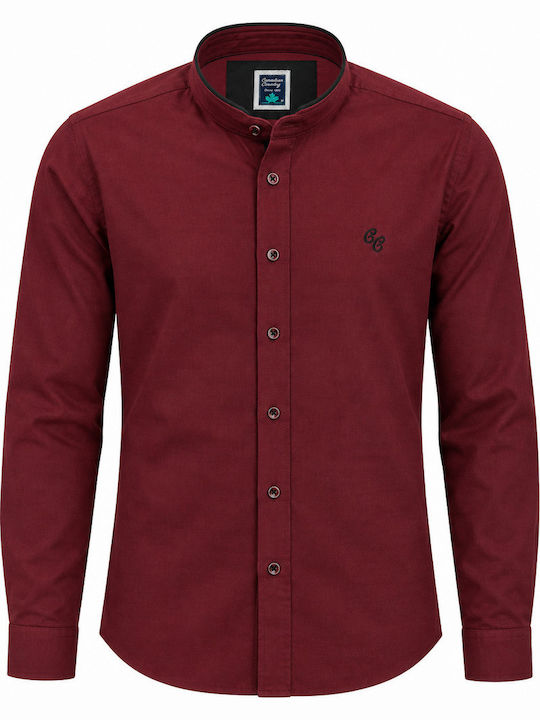 Long Sleeve Regular Fit Burgundy Shirt