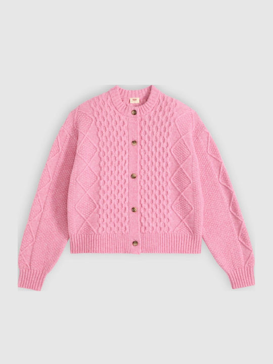 Cardigan Tricotat pentru Femei Pink