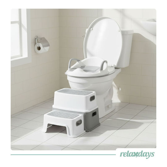 Relaxdays Scaun De Toaletă Pentru Copii Gri