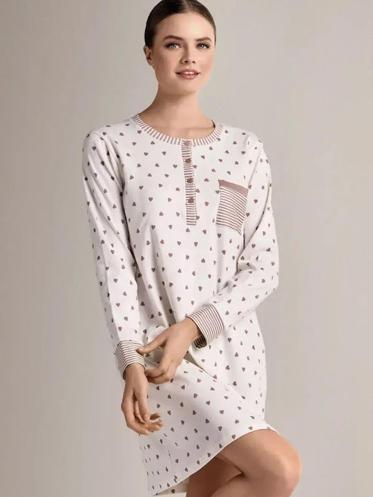 Infiore Ecru Winter Women's Nightgown
