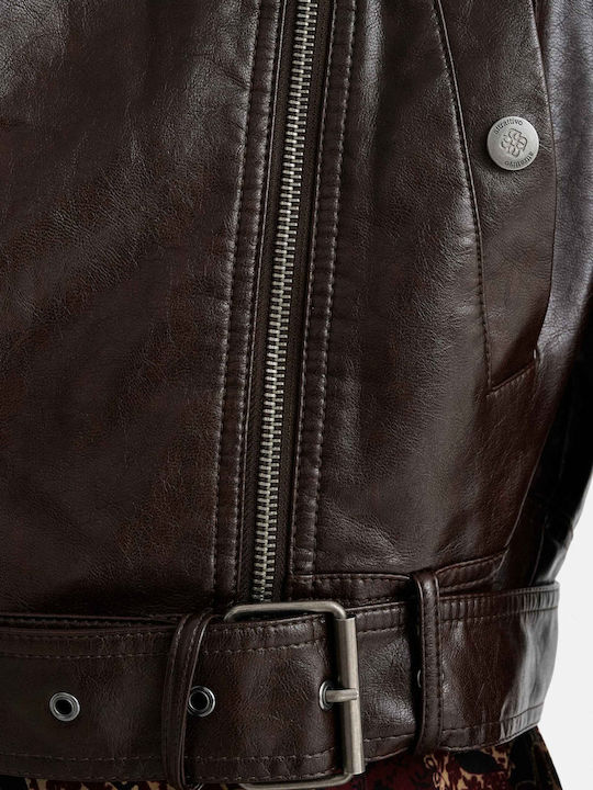 Γυναικείο Biker Jacket Καφέ