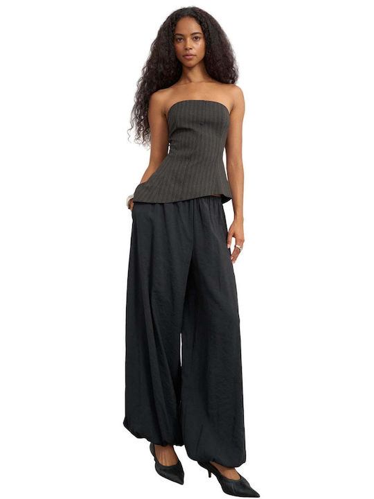 Damen Crop Top Braun