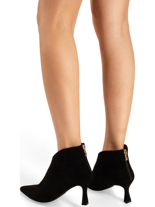 Wildleder Damen-Stiefeletten in Schwarz