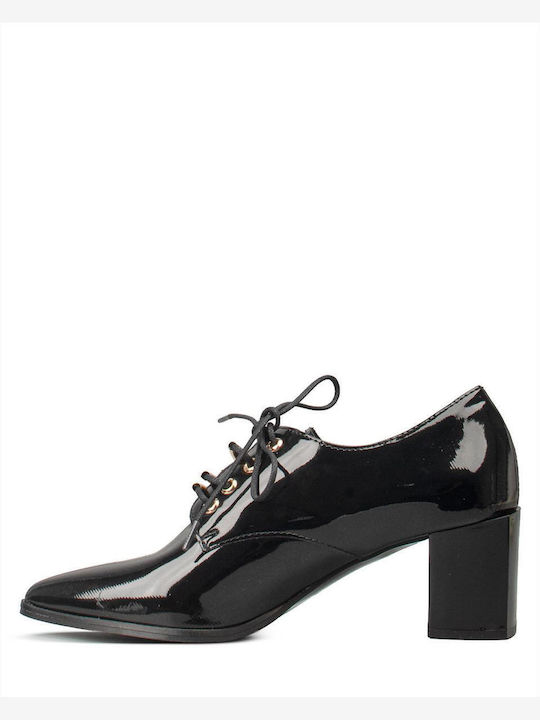 Damenstiefeletten Oxfords Schwarz