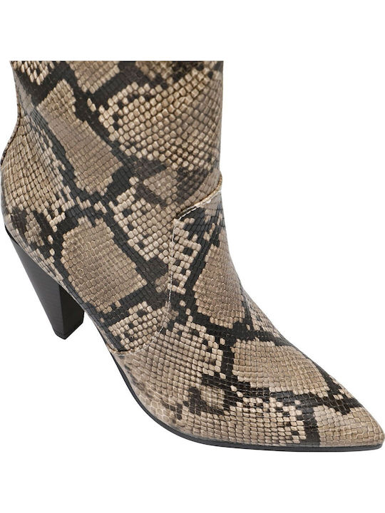Damen-Stiefeletten Beige
