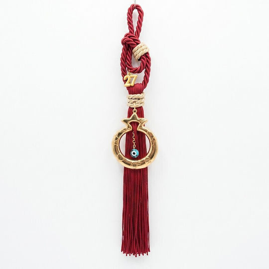 Grekas Hanging Lucky Charm Eye Red Fabric 29cm