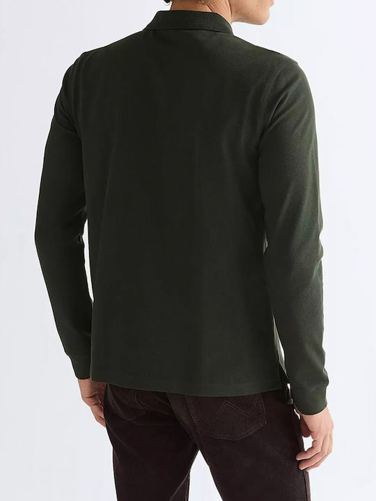 Polo Μπλούζα Μακρυμάνικη Darkgreen