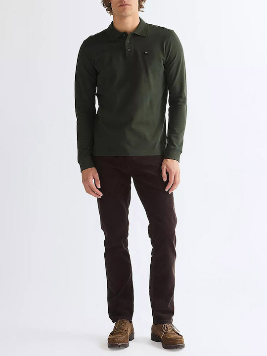 Polo Μπλούζα Μακρυμάνικη Darkgreen