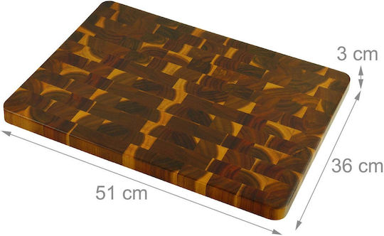 Relaxdays Beige Wooden Chopping Board 51x36cm