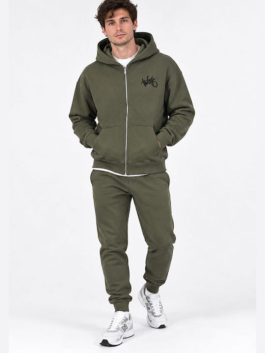 Khaki Hooded Cardigan
