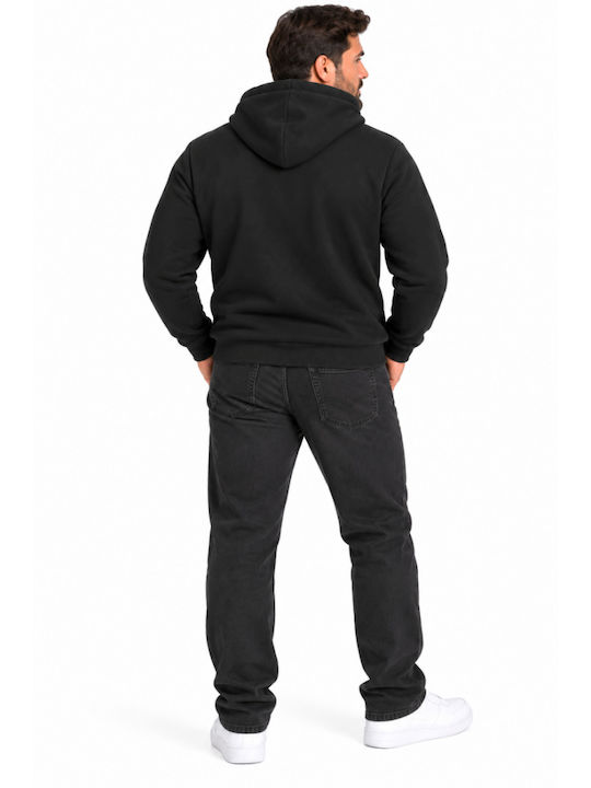 Schwarze Kapuzenjacke
