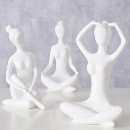 Boltze Decorative Polyresin Yoga Statuette 20x15x29cm