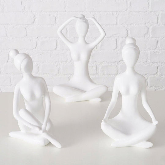 Boltze Decorative Polyresin Yoga Statuette 20x15x29cm