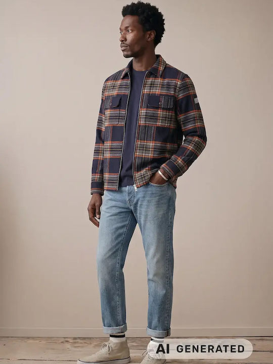 Long Sleeve Blue Check Shirt