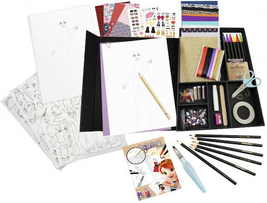 Buki Set de Desen pentru Design Vestimentar cu Materiale Textile și Accesorii pentru Copii de 7+ Ani