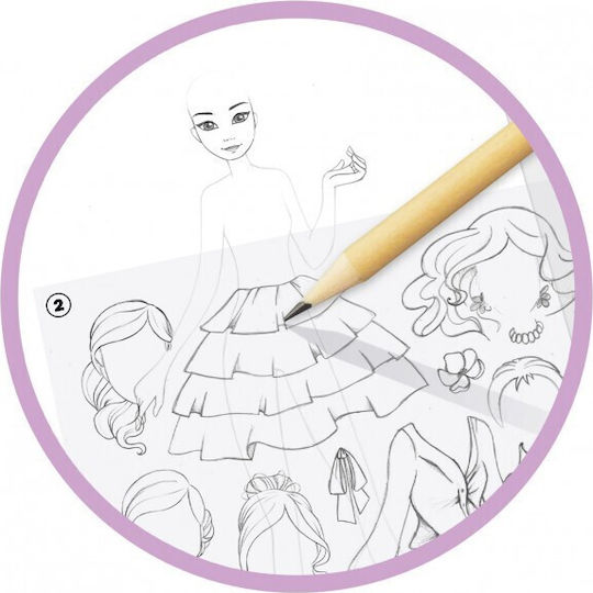 Buki Set de Desen pentru Design Vestimentar cu Materiale Textile și Accesorii pentru Copii de 7+ Ani
