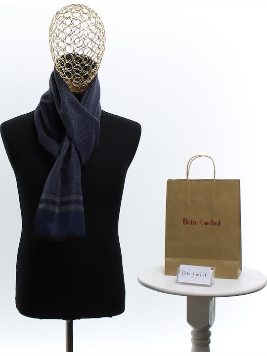 Men’s Cashmere Scarf Navy Blue