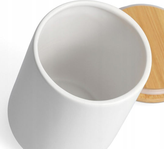 Zeller Borcan pentru Cafea / Zahăr / Paste / Utilizare Generală cu Capac Ceramic Maro 1200 ml
