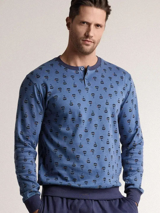 Infioreuomo Зимна мъжка пижама синя
