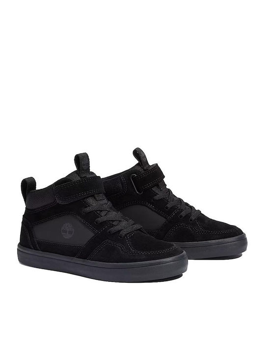 Mid Suede Детски Боти С Велкро Черни