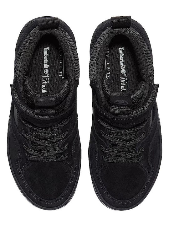 Mid Suede Детски Боти С Велкро Черни