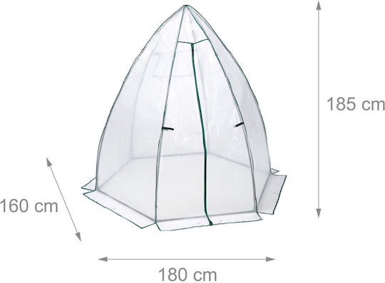 Relaxdays Pflanzenschutzhaube Winter Transparentes Cover Green