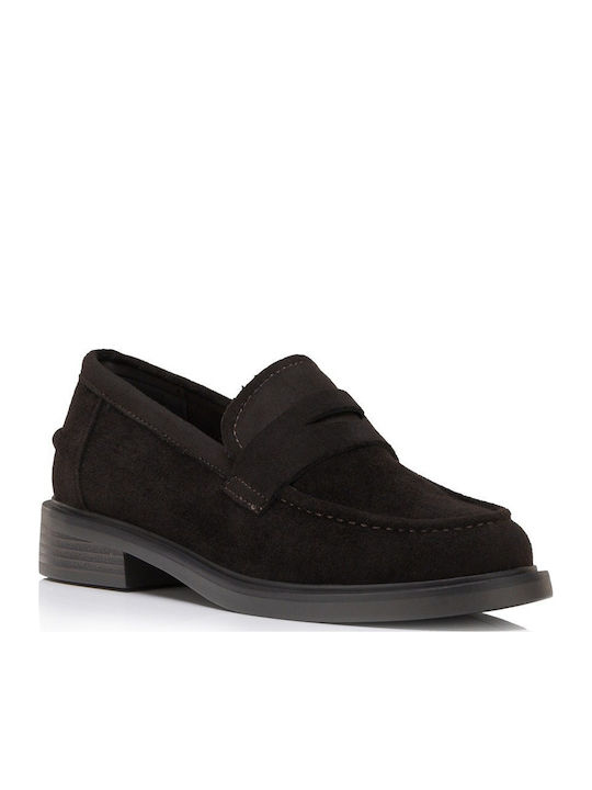 Wildleder Damen-Loafer in brauner Farbe