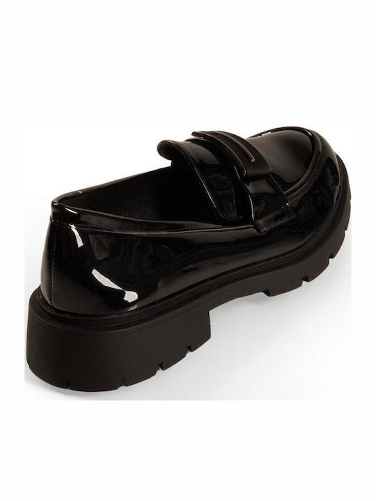 Patent Leather Women's Loafers in Black