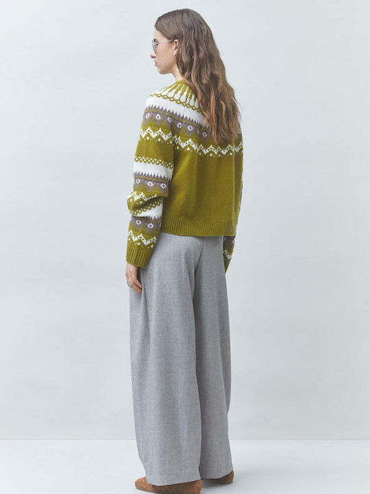 Damen-Strickjacke mit Knöpfen Grün