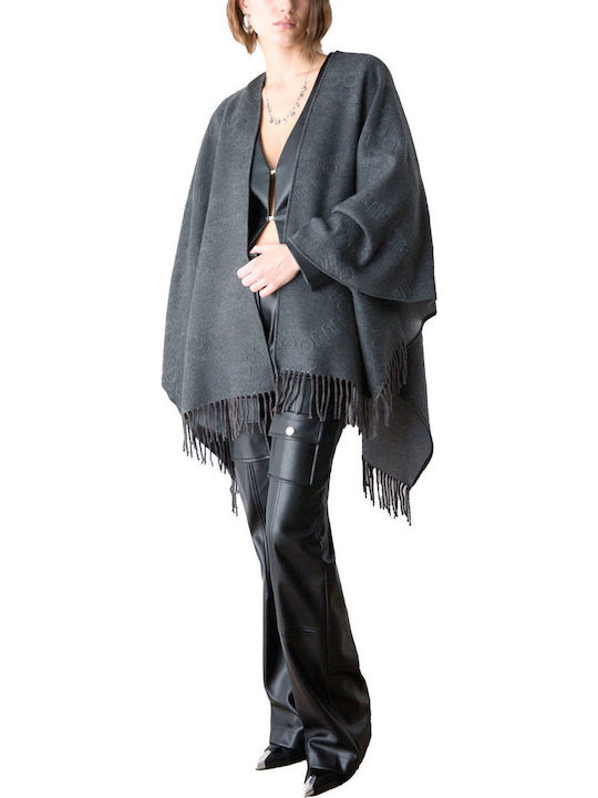 Women's Dark Grey Poncho