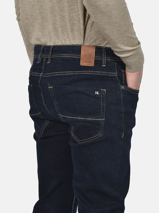 Ανδρικό Παντελόνι Τζιν Ελαστικό Slim Fit Blue Black