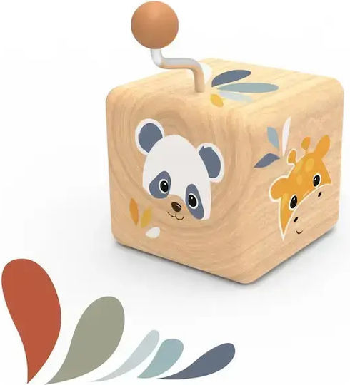 Speedy Monkey Sensorische Musikbox, Dschungel aus Holz mit Musik und Geräuschen für Kinder ab 24 Monaten