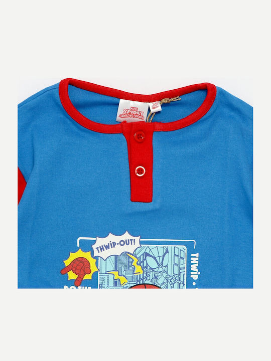 Marvel Kinder-Winterpyjama Rot / Blau