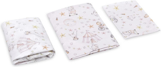 Sensillo Baby-Bettdeckenbezug-Set mit Kissenbezug Mehrfarbig 100 x 135 cm