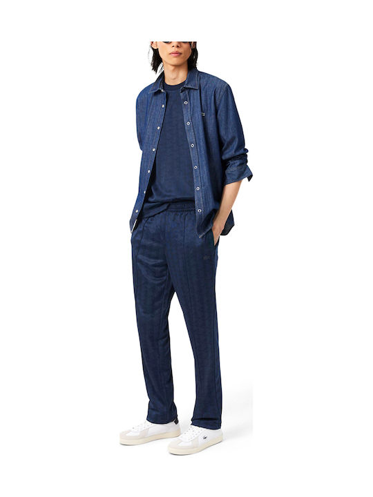Lacoste Lacoste Men Sweatpants Regular Monogram Μπλε Xh0197-166