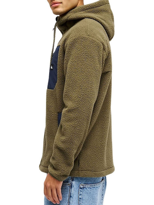 Clean Coast Men's Fleece Hooded Jacket Grape Leaf