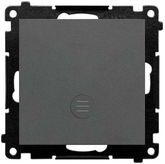 Kontakt-Simon Simon 55 Recessed Wall Switch One-Way Without Frame Grey