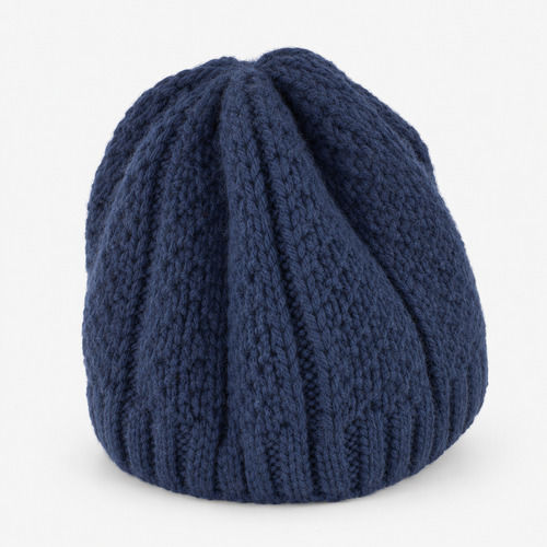 Unisex Fleece Knitted Beanie in Blue Color