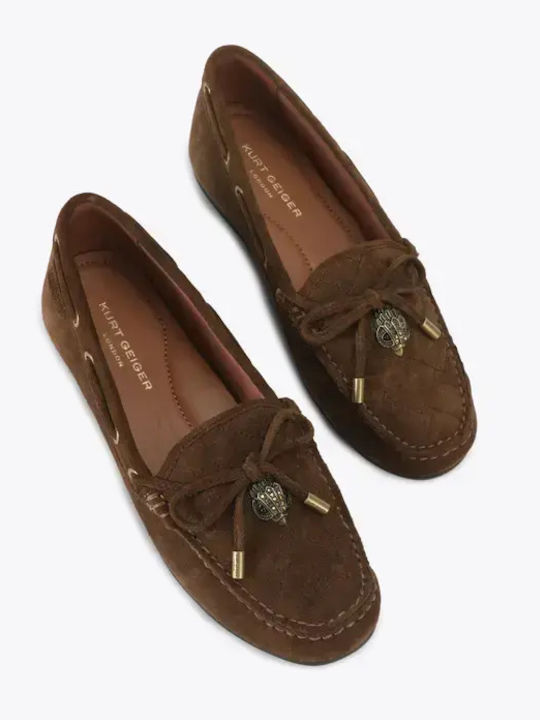 Suede Women's Moccasins in Brown