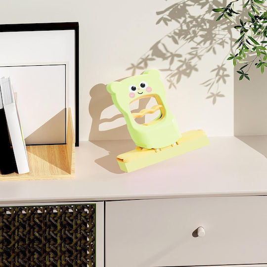 Mini Hand Mop Flippy Foldable Bear Model Plastic 9 X 15 X 15 Cm Green