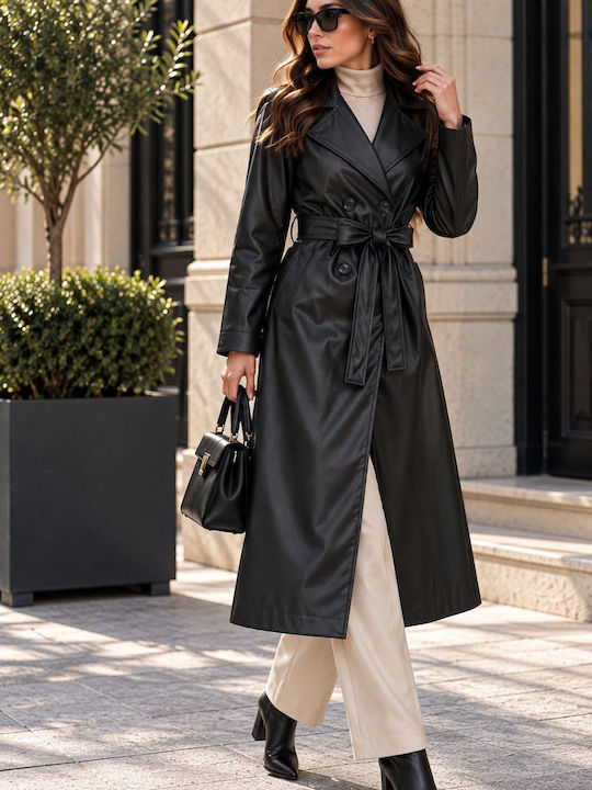 Damen-Trenchcoat Schwarz