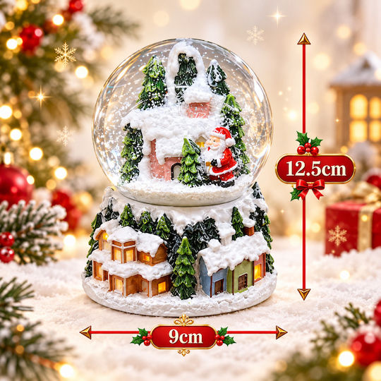 Коледна снежна топка 10x14см 1бр