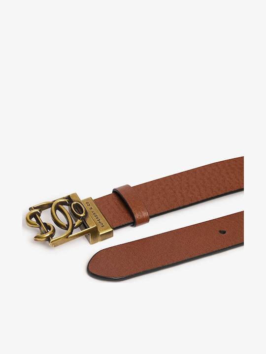 Brown Leather Women's Belt