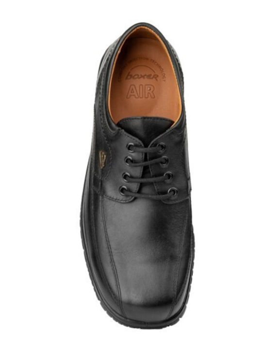 Anatomische Schwarze Herren-Lederschuhe für die Freizeit