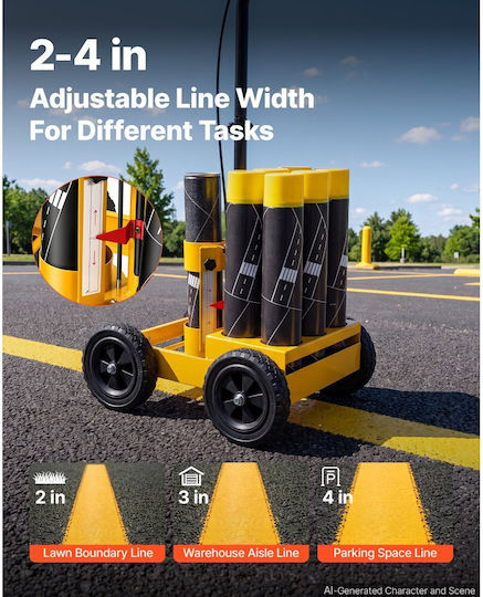 Vevor Yellow Road Signage Accessories with a Width of 50 cm