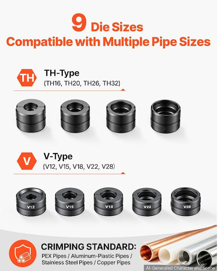 Vevor Manual Pipe Press Tool