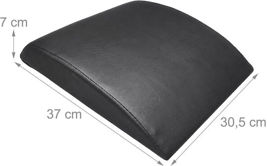 Relaxdays Sit-up Mat 10054360 Ergonomic Sit-up Cushion Epe Foam Filling Pvc Cover Black 7 X 30.5 X 37 Cm